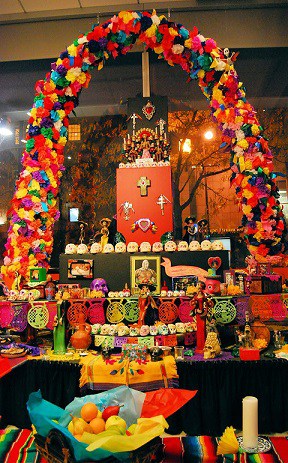 Dia de los muertos. Altar con arco