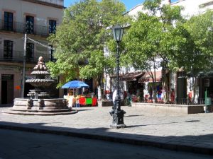 La Plaza Zamora en la Ciudad de Zacatecas